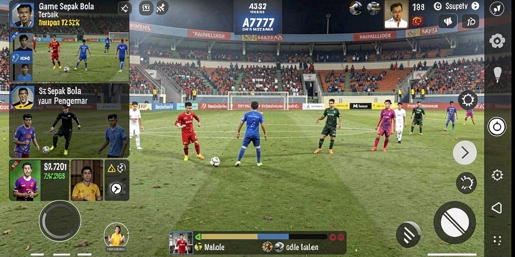 Tampilan gameplay menarik dalam permainan sepak bola A7777.