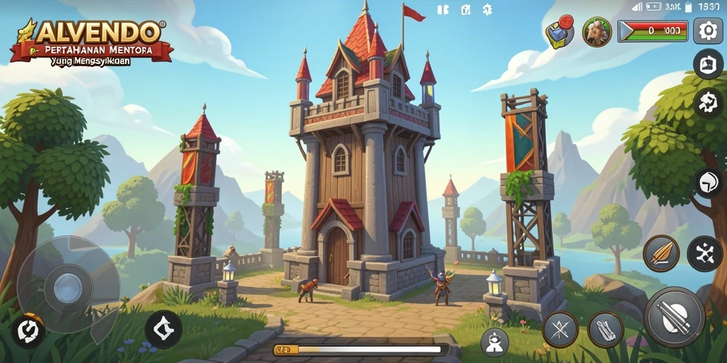 Tampilan gameplay Tower Defense yang menegangkan dan strategis.