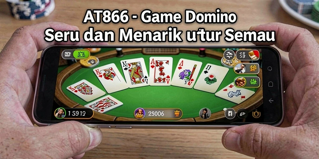 Screenshot gameplay AT866 yang menunjukkan serunya permainan Domino.