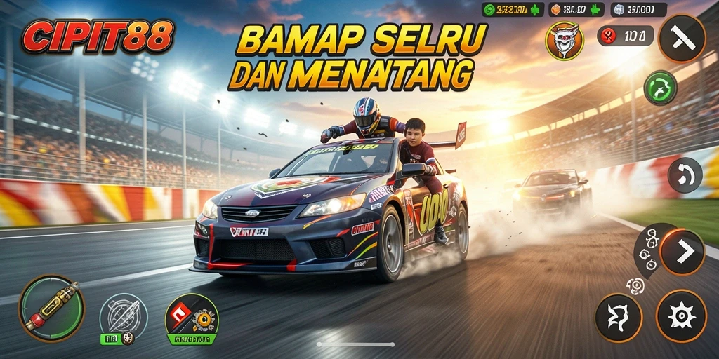 Gameplay mendebarkan dalam balapan penuh aksi di CIPIT88.