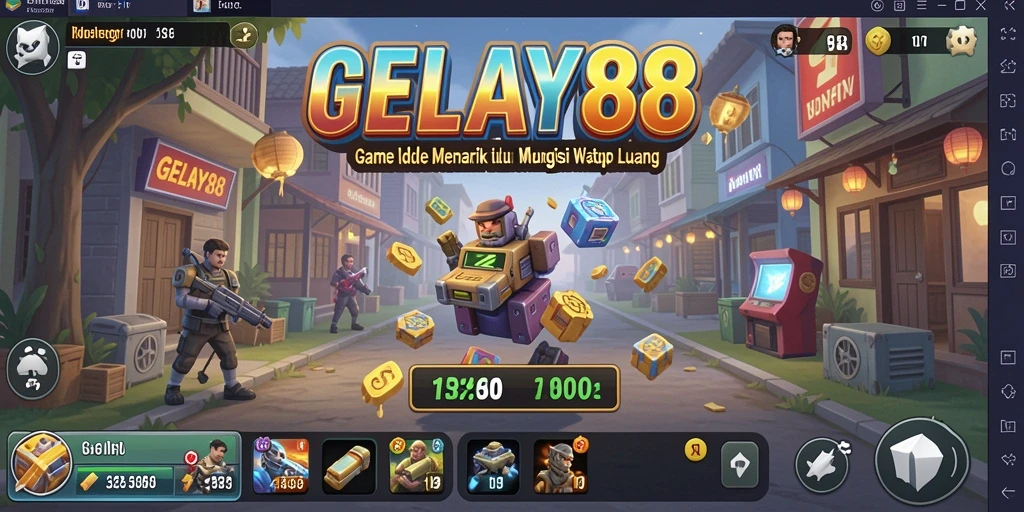 Screenshot gameplay GELAY88 menunjukkan karakter yang bekerja otomatis.