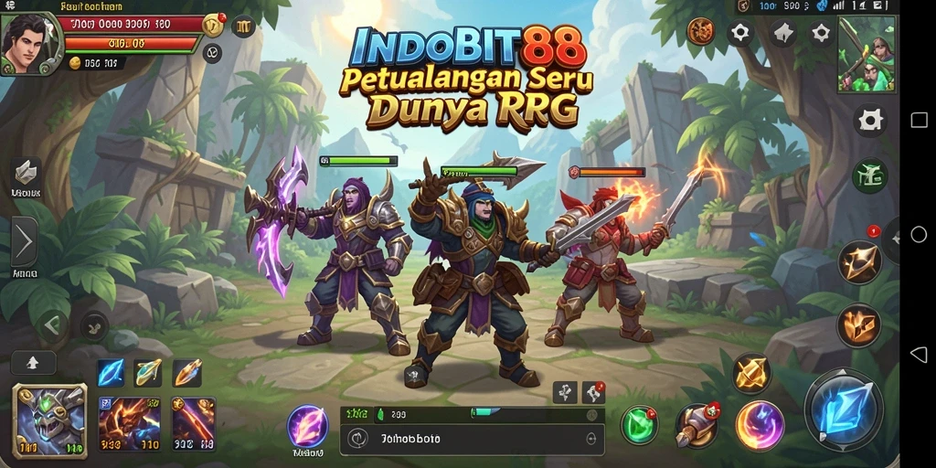Tampilan gameplay RPG yang mendebarkan dalam INDOBIT88.
