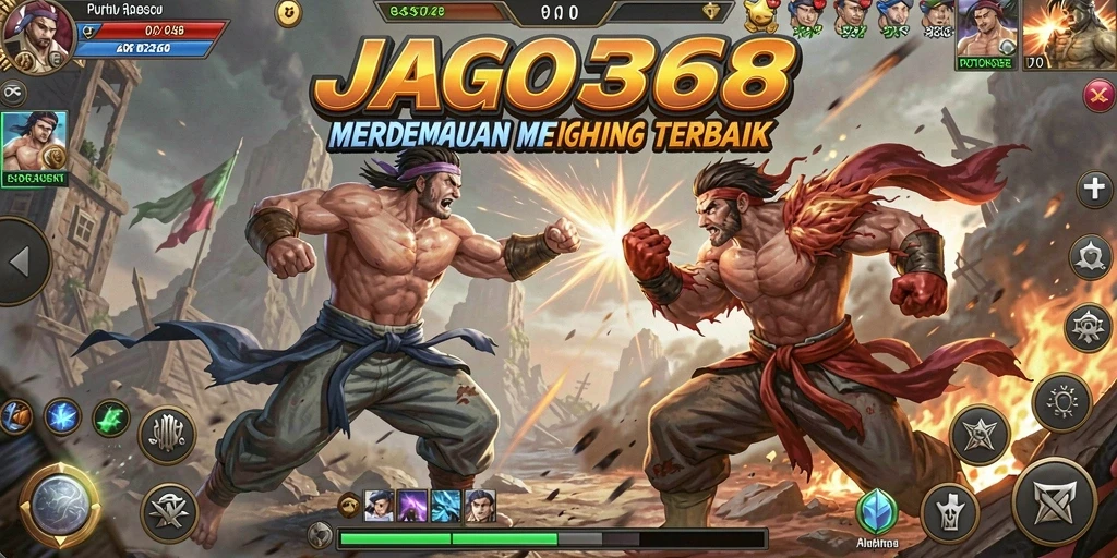 Tampilan seru gameplay bertarung dalam JAGO368.