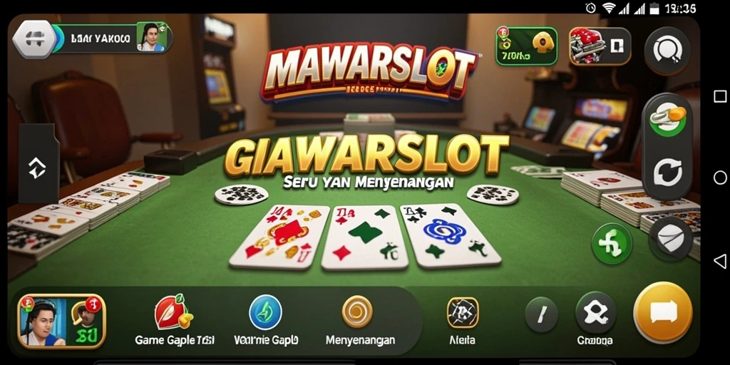 Tampilan gameplay seru di MAWARSLOT yang menampilkan momen pertarungan Gaple.