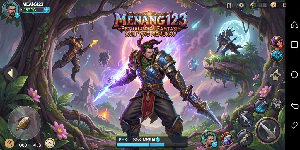 Tangkapan layar dari gameplay menakjubkan di dunia ARPG MENANG123.