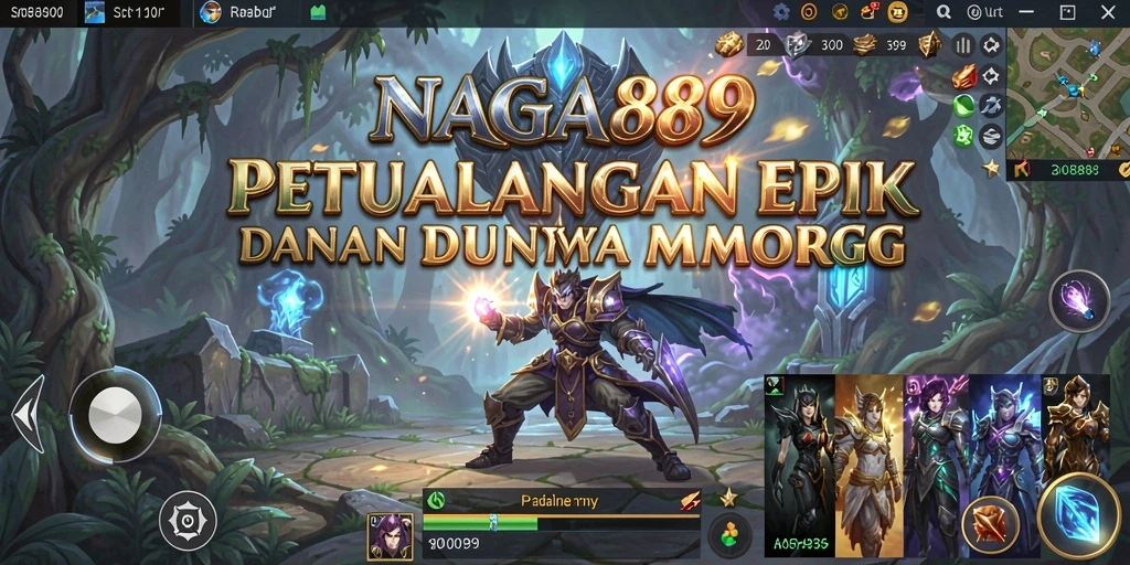 Screenshot NAGA889 menampilkan aksi seru dalam game MMORPG.