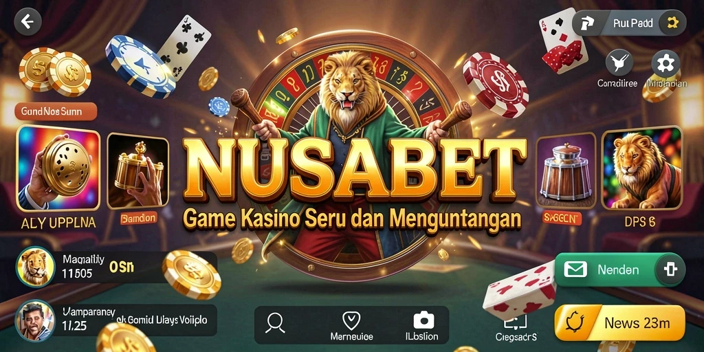 Tampilan gameplay seru di NUSABET dengan berbagai pilihan permainan Kasino.