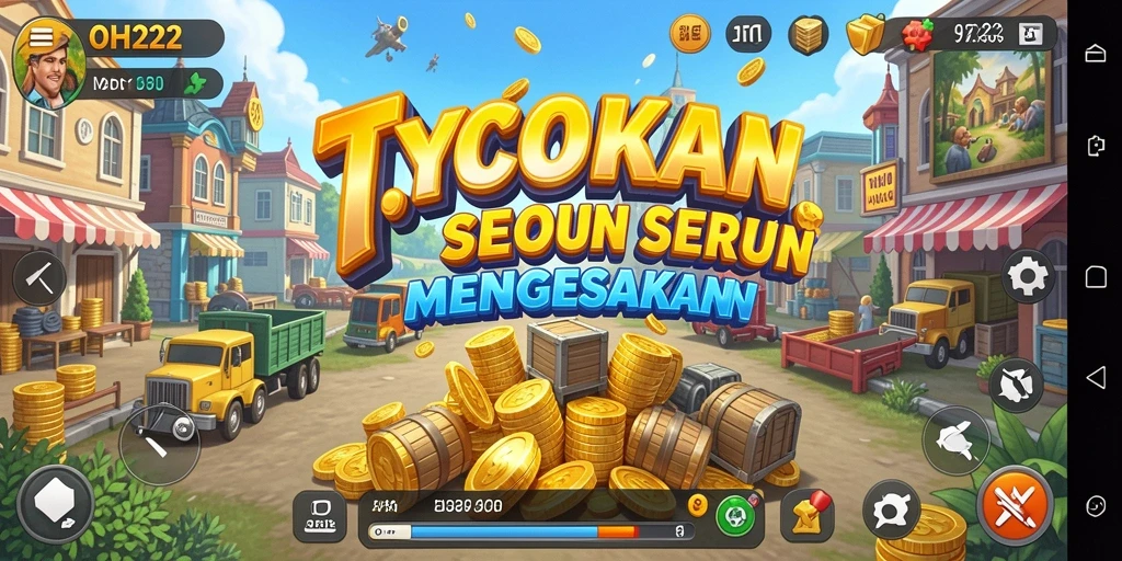Tampilan gameplay OH222 yang menarik dan seru dalam membangun bisnis.