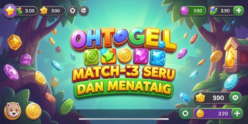 Tangkapan layar gameplay OHTOGEL menampilkan momen seru mencocokkan bola.
