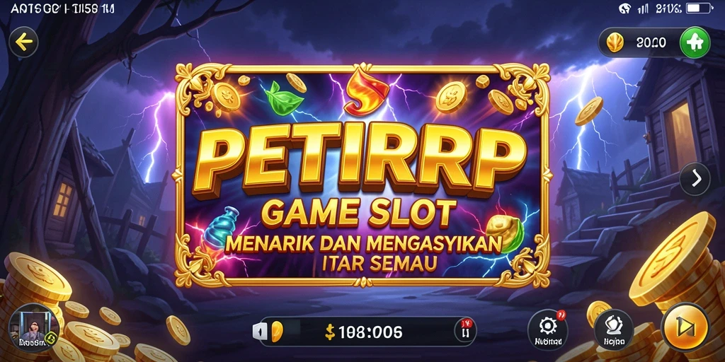 Screenshot PETIRRP menampilkan gameplay Slot yang penuh aksi dan bonus menarik.