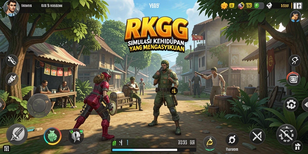 Tampilan gameplay RKGG menunjukkan interaksi menarik dalam simulasi kehidupan.