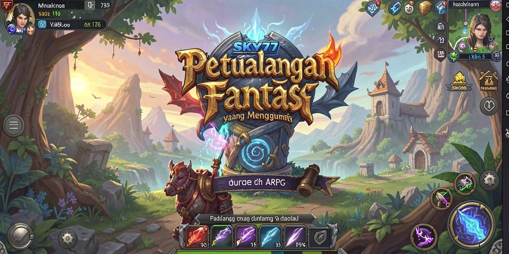 Screenshot gameplay ARPG yang menarik dan dinamis di SKY77.