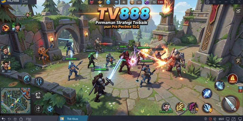 Tangkapan layar menampilkan aksi seru gameplay strategi SLG di TV888.