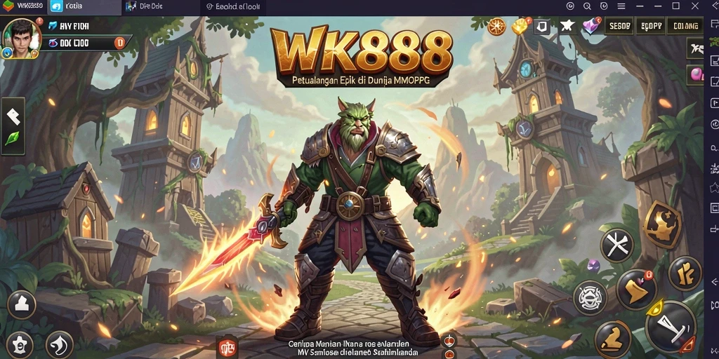 Tangkapan layar gameplay yang menampilkan pertarungan epik di WK888.
